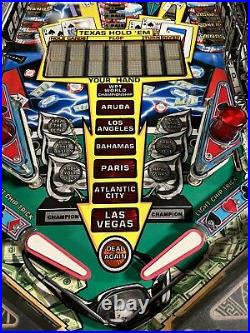 2006 World Poker Tour Pinball Machine Stern Leds Prof Techs Tons Of Drop Target