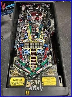 2006 World Poker Tour Pinball Machine Stern Leds Prof Techs Tons Of Drop Target