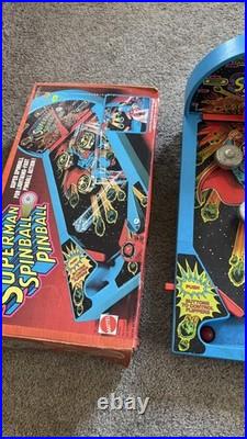 70s vintage Superman Spinball Pinball manual arcade Game Mattel broke orig box