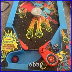 70s vintage Superman Spinball Pinball manual arcade Game Mattel broke orig box