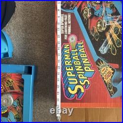 70s vintage Superman Spinball Pinball manual arcade Game Mattel broke orig box