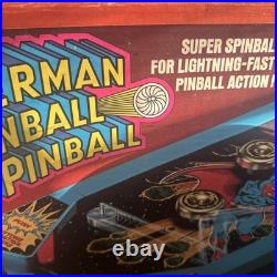 70s vintage Superman Spinball Pinball manual arcade Game Mattel broke orig box
