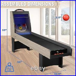 8FT Roll and Score Classic Arcade Game Table Electronic Scorer Game Room 4 Balls