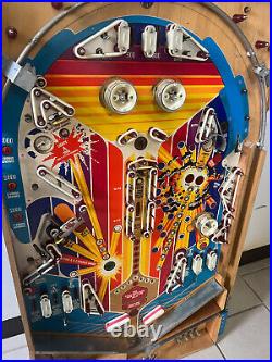 AIRBORNE AVENGER by ATARI 1977 Pinball PLAYFIELD (POPULATED)