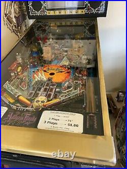 Addams Family Pinball Machine With New Playfield and Full Playfield Restoration