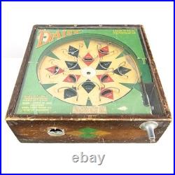 Antique 1932 Peo Daisy 5-cent Pinball Tabletop Game Machine