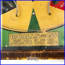 Antique 1932 Peo Daisy 5-cent Pinball Tabletop Game Machine