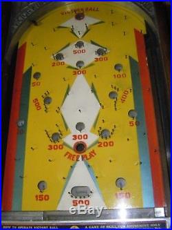 Antique 1932 Victory Ball Pinball 1 Cent Machine Free Shipping