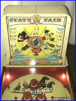 Antique 1947 Superior Toy State Fair Table Top Pinball Machine! EX Cond/WORKS