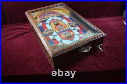 Antique Derby 5 Cent Pinball Machine Counter Top Horse Race Game Non-elect