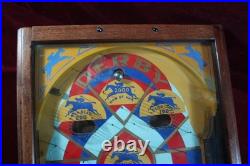 Antique Derby 5 Cent Pinball Machine Counter Top Horse Race Game Non-elect