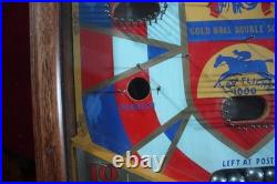 Antique Derby 5 Cent Pinball Machine Counter Top Horse Race Game Non-elect