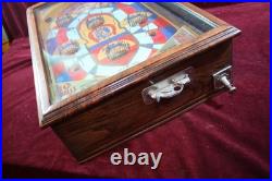 Antique Derby 5 Cent Pinball Machine Counter Top Horse Race Game Non-elect