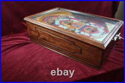 Antique Derby 5 Cent Pinball Machine Counter Top Horse Race Game Non-elect
