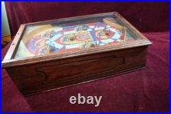 Antique Derby 5 Cent Pinball Machine Counter Top Horse Race Game Non-elect