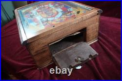 Antique Derby 5 Cent Pinball Machine Counter Top Horse Race Game Non-elect
