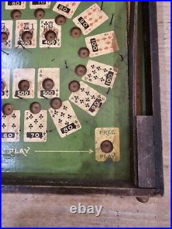 Antique Poker Ball Pin Game Lindstrom Tool and Toy Co. BAGATELLE GAME