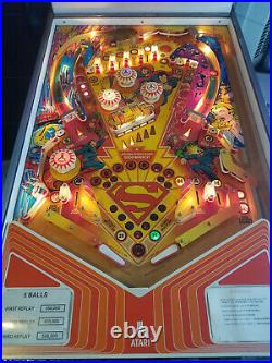 Atari 1979 Full-Size Wide-Body Pinball Machine Superman Original vintage