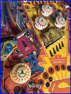 Atari Superman Pinball Machine 1979 Amazing Condition Rare