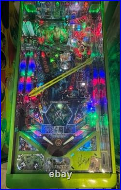 Avengers HULK Limited Pinball Machine Stern 1 Owner #199 of 250 Signed by LOU