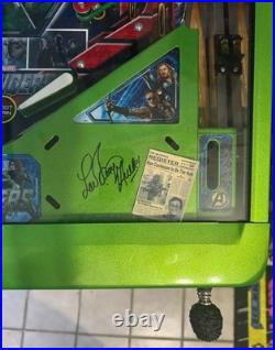 Avengers HULK Limited Pinball Machine Stern 1 Owner #199 of 250 Signed by LOU