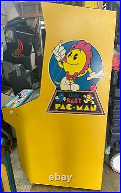 BABY PAC-MAN ARCADE MACHINE by MIDWAY 1982 (Excellent Condition) RARE