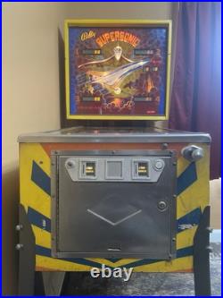 BALLY SUPERSONIC Pinball Machine 1979? READ INFO? Vintage Classic Pin BALLY SUPERSONIC Pinball Machine 1979? READ INFO? Vintage Classic Pin