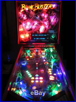 BONE BUSTERS Arcade Pinball Machine Gottlieb 1989 (Custom LED Excellent)