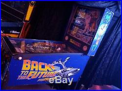 BTTF Back to the Future Pinball Machine with Michael J Fox Autograph Delorean