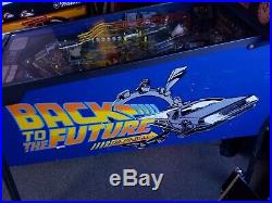 BTTF Back to the Future Pinball Machine with Michael J Fox Autograph Delorean