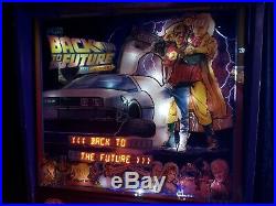 BTTF Back to the Future Pinball Machine with Michael J Fox Autograph Delorean