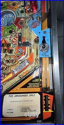 Bad Cats Pinball Williams 1989 LEDS Free Ship Orange County Pinballs