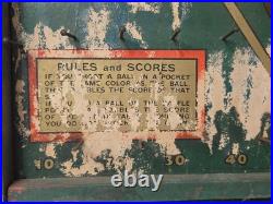 Baffle Ball Sr. Pinball Home Game VTG INCOMPLETE HAS DAMAGE PARTS REPAIR DISPLAY