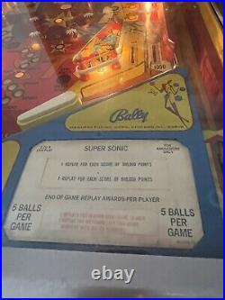 Bally 1973 supersonic pinball