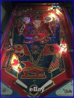 Bally 1978 Bobby Orr Power Play Pinball Machine Works Great New Blue Leds