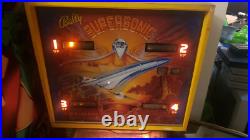 Bally 1979 Supersonic Pinball Machine. Supersonic Flight TURNS ON NEEDS TLC Bally 1979 Supersonic Pinball Machine. Supersonic Flight TURNS ON NEEDS TLC
