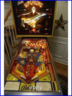 Bally 1979 Supersonic Pinball Machine. Supersonic Flight that holds records