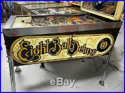 Bally 1981 Eight Ball Deluxe Pinball Machine Leds Plays Great Super Nice