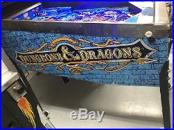 Bally Dungeons And Dragons Pinball Machine 1987 Led Super Rare W Topper