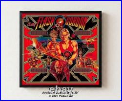 Bally Flash Gordon 1980 Pinball Wall Art LED Backglass Arcade Decor
