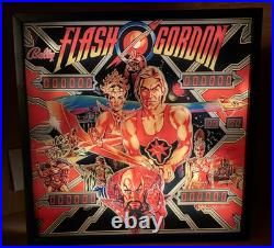 Bally Flash Gordon 1980 Pinball Wall Art LED Backglass Arcade Decor