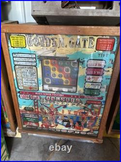 Bally Golden Gate Pinball Machine with Cabinet Backglass Art
