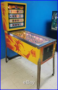 Bally Joker's Wild Gambling Pinball Machine! WORKS GREAT! GOOD CONDITION