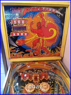 Bally Pinball Fireball 1976 Pinball Machine Old Original