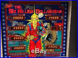 Bally Pinball Six Million Dollar Man Pinball Machine LEDS $499 SHIPS VERY NICE