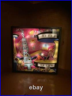 Bally Sky Rocket 1971 Pinball Wall Art LED Backglass Arcade Decor