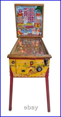 Bally Surf Club Pinball Machine 1960s Vintage Bingo Arcade Lights On, No Play GA
