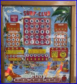 Bally Surf Club Pinball Machine 1960s Vintage Bingo Arcade Lights On, No Play GA