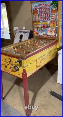 Bally Surf Club Pinball Machine 1960s Vintage Bingo Arcade Lights On, No Play GA