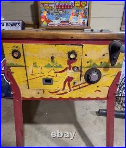 Bally Surf Club Pinball Machine 1960s Vintage Bingo Arcade Lights On, No Play GA